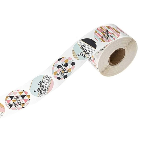 🍁(3/$25) New! 100 piece thank you stickers - Picture 3 of 4